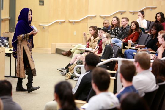 Fulbright Scholar Delivering Lecture